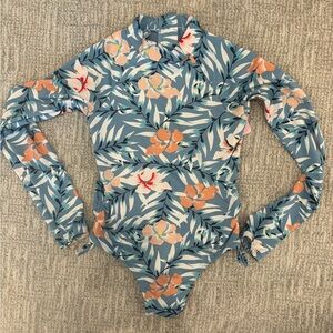 Girls Roxy One-piece rashguard swim.  Size L/12